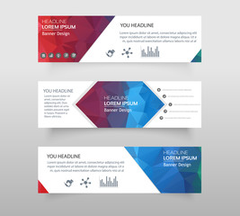 Vector abstract geometric design banner web template. web banner modern low polygon set background design, Geometric background. eps10 vector illustration.