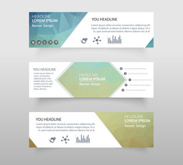 Vector abstract geometric design banner web template. web banner modern low polygon set background design, Geometric background. eps10 vector illustration.