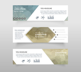 Vector abstract geometric design banner web template. web banner modern low polygon set background design, Geometric background. eps10 vector illustration.
