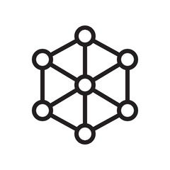 Molecule icon in trendy outline style design. Vector graphic illustration. Molecule icon for website design, logo, and ui. Editable vector stroke. EPS 10.