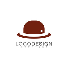 hat Logo design with white background. Can be used for cafe logo, restaurant logo, clothing logo, neon box, id card,