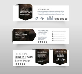 Abstract of Infographic web banner modern low polygon set background design, Geometric background. eps10 vector illustration.