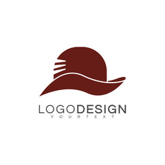 hat Logo design with white background. Can be used for cafe logo, restaurant logo, clothing logo, neon box, id card,