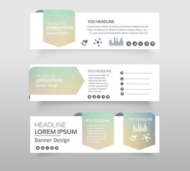 Abstract of Infographic web banner modern low polygon set background design, Geometric background. eps10 vector illustration.