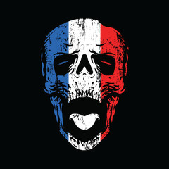 France Nationalism Till the end Graphic Illustration Vector Art T-shirt Design