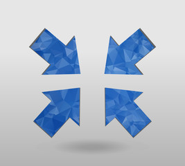 Arrow icon set. polygonal arrows. 