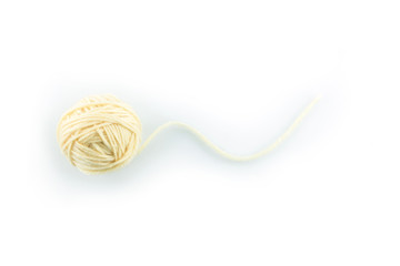 yarn color white on white background.