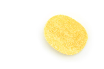 potato chips on white background.