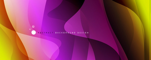 Trendy simple fluid color gradient abstract background with dynamic wave line effect. Vector Illustration For Wallpaper, Banner, Background, Card, Book Illustration, landing page