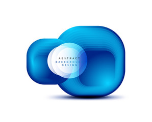 Square geometric banners with 3d smooth blend effect. Digital technology trendy icon design. Vector Illustration For Wallpaper, Banner, Background, Card, Book Illustration, landing page