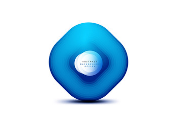 Square geometric banners with 3d smooth blend effect. Digital technology trendy icon design. Vector Illustration For Wallpaper, Banner, Background, Card, Book Illustration, landing page