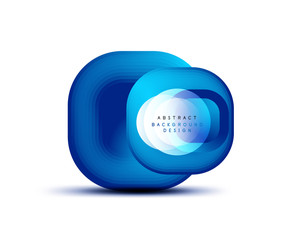 Square geometric banners with 3d smooth blend effect. Digital technology trendy icon design. Vector Illustration For Wallpaper, Banner, Background, Card, Book Illustration, landing page