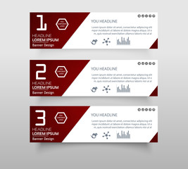 Set of infographic banner with polygonal, Geometric, Triangle pattern shape. web banner modern low polygon set background design, Geometric background. eps10 vector illustration.