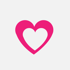 Two love logo template for business or app vector eps 10