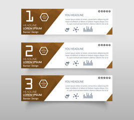 Set of infographic banner with polygonal, Geometric, Triangle pattern shape. web banner modern low polygon set background design, Geometric background. eps10 vector illustration.