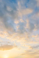 Fotobehang sunset sky with colorful sunshine vertical in the morning  © Nature Peaceful 