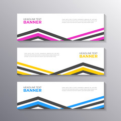 Business Banner Template, Layout Background Design, Corporate Geometric web header or footer in modern color