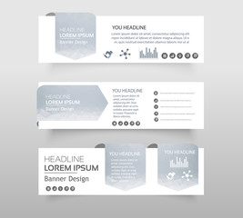 Abstract of Infographic web banner modern low polygon set background design, Geometric background. eps10 vector illustration.