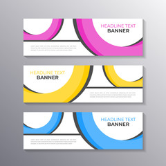 Fototapeta premium Business Banner Template, Layout Background Design, Corporate Geometric web header or footer in modern color