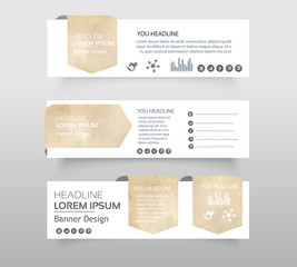 Abstract of Infographic web banner modern low polygon set background design, Geometric background. eps10 vector illustration.