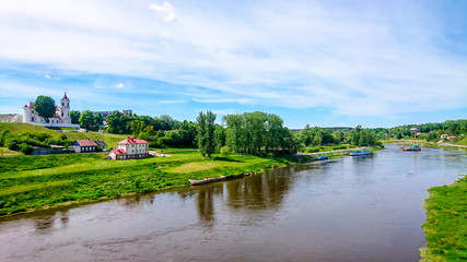 Fototapeta na wymiar River Grodno city Belarus Europe