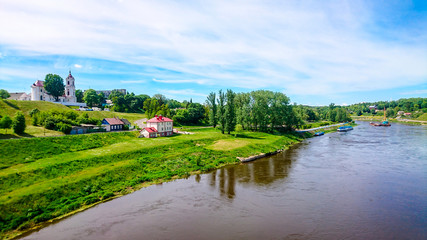 Naklejka premium River Grodno city Belarus Europe
