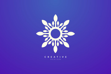 Design abstract flower and leaf logo for spa, hotel, beauty, health, fashion, cosmetic, boutique, salon, yoga, therapy. Simple and modern vector design for your business brand or product.