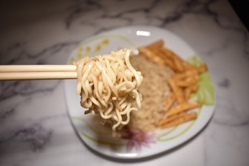 Noodles on Chopsticks