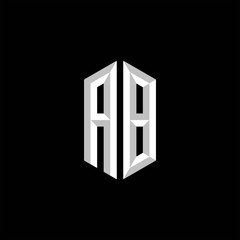 AB Initial Gaming Esport Logo Design Modern Template