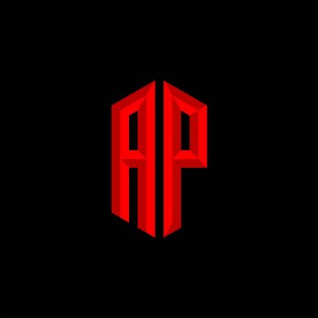 AP Initial Gaming Esport Logo Design Modern Template