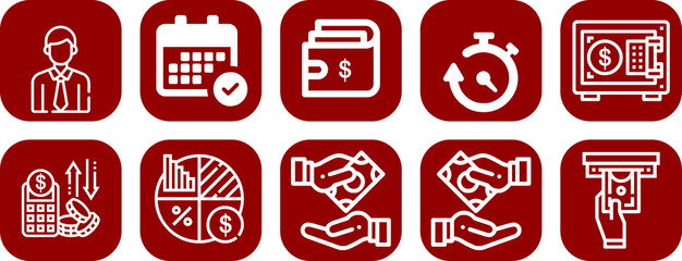 Crypto Currency Web Icon Set