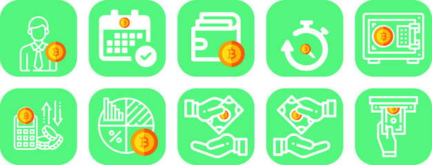 Crypto Currency Web Icon Set