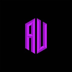 AU Initial Gaming Esport Logo Design Modern Template
