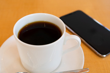 コーヒーとスマホ