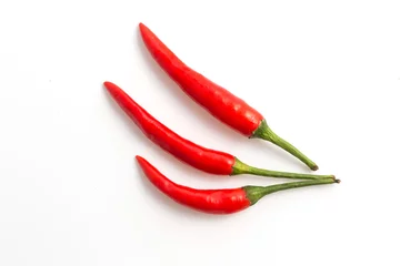 Fotobehang three red chili © waraphong