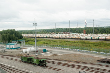 Denisovka railway station of petrochemical plant