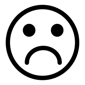 smiley face emoticon / emoji line art vector icon for apps and websites