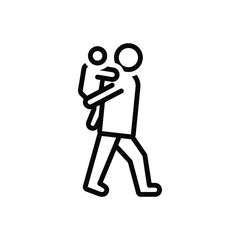 Black line icon for his 