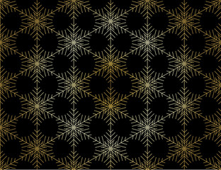 Snowflakes background seamless pattern.