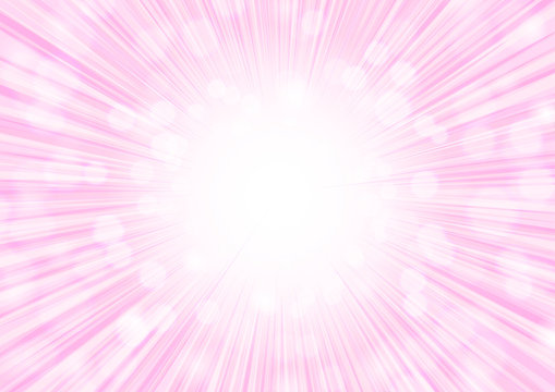 ピンク色の放射状キラキラ背景素材