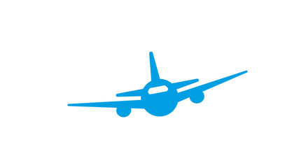  Airplane icon. Silhouette style. illustration.