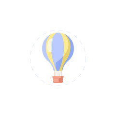 hot air flat icon on white background