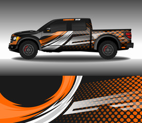 Car wrap decal design vector, custom livery race rally car vehicle sticker and tinting. © 21graphic