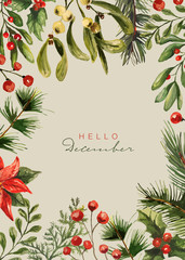 Holiday Greeting Card Collection. Vector Illustration. - 310109163