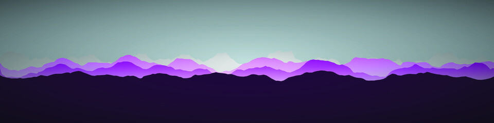 Fototapeta na wymiar Color Mountains Landscape Generative Art background illustration