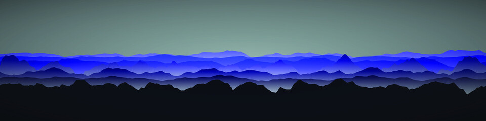 Color Mountains Landscape Generative Art background illustration