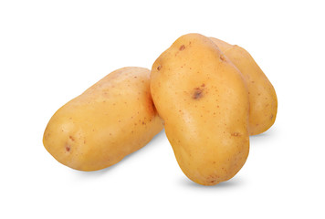  Potato isolated on white background. clipping path