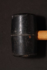 rubber hammer in color background