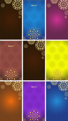 Background template with mandala designs