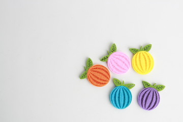 fabric craft with fruit shape